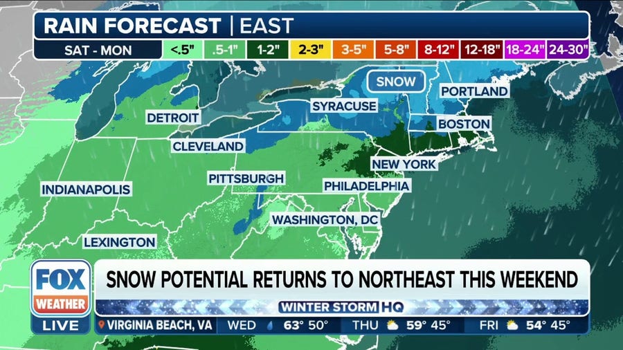 Third storm of the week to bring snow chances to Northeast this weekend