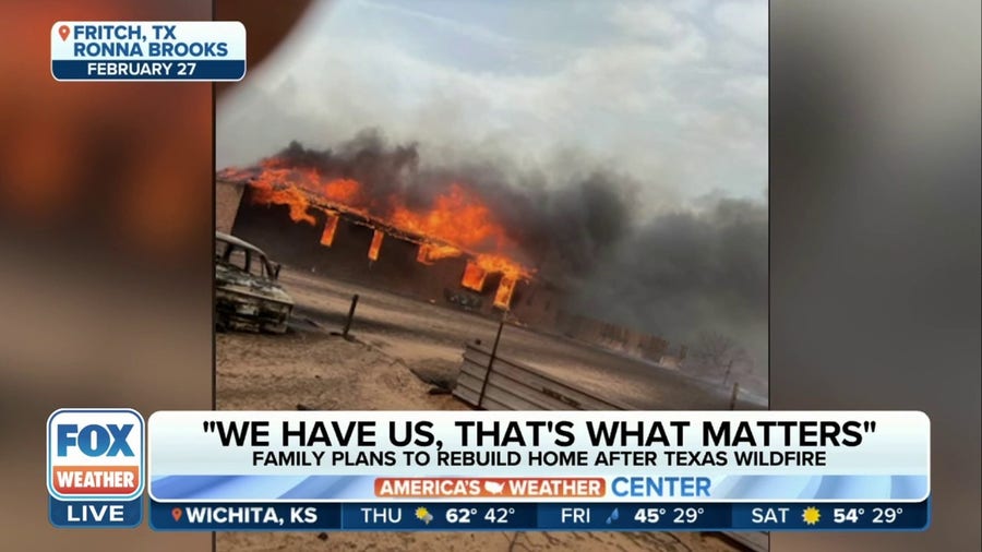 Family vows to rebuild after massive Texas wildfire destroys home