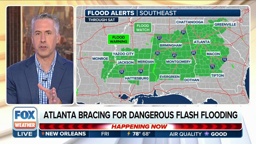 Atlanta bracing for dangerous flash flooding