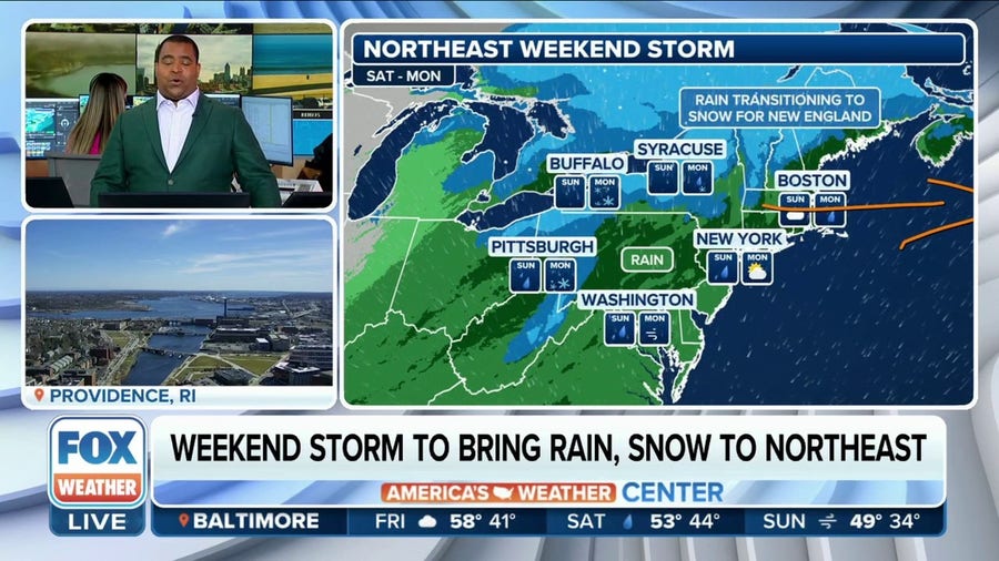 Third storm in a week to bring snow to Northeast