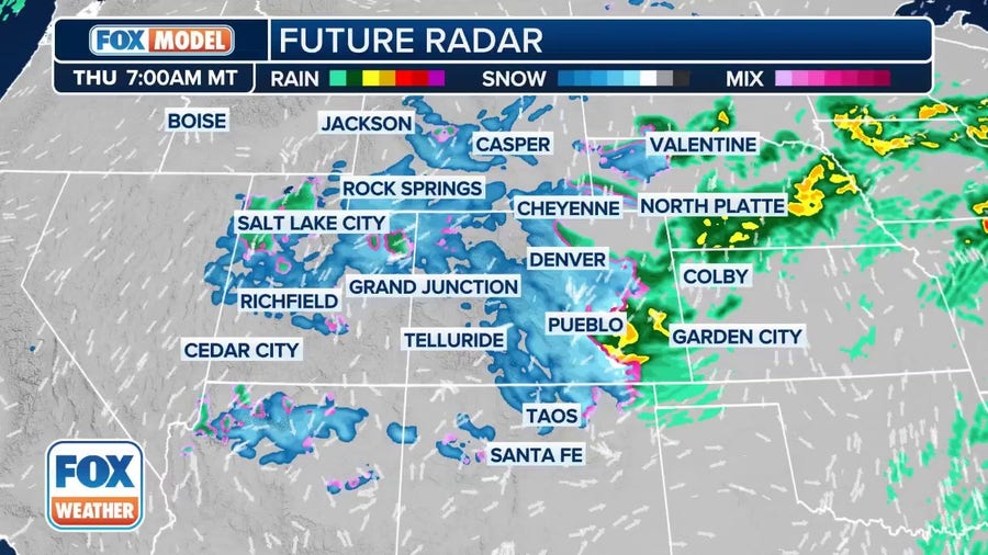 Watch: Exclusive FOX Weather Futuretrack shows major snowstorm moving into Denver area