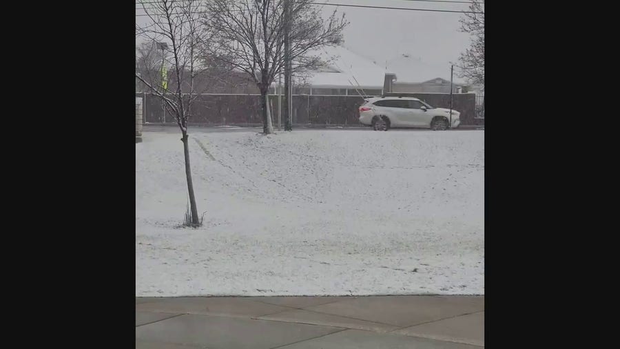 Watch: Utah residents wake up to snow Wednesday