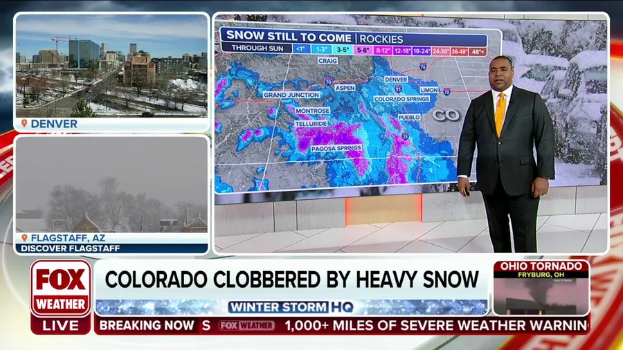 Denver area clobbered by heavy snow
