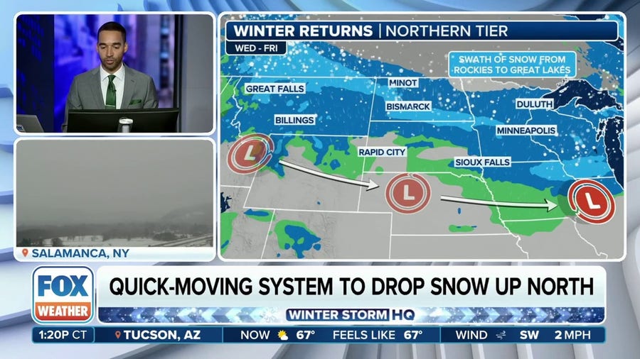 Midwest, Great Lakes facing one-two punch of winter storms threatening to dump accumulating snow across region