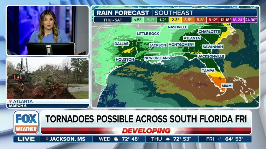 Heavy rain to soak Florida due to developing storm in Gulf of Mexico