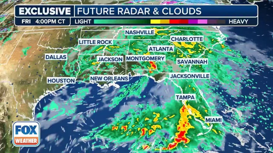 Watch: Exclusive FOX Model Futuretrack shows Gulf storm bringing heavy rain, severe weather to Florida