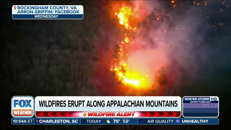 Wildfire activity explodes in Virginia fueled by winds, dry conditions
