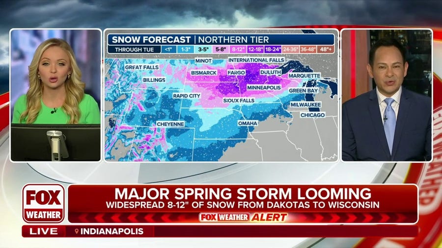 Widespread 8-12 inches of snow possible from Dakotas to Wisconsin as major spring storm looms