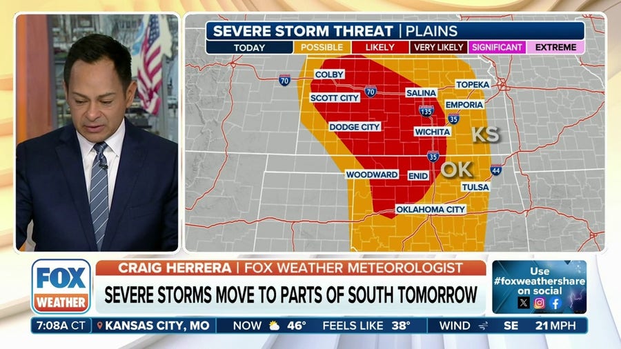 Multiday severe weather threat begins Sunday in Plains