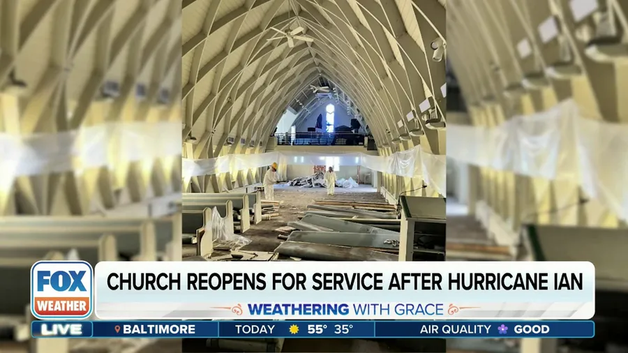 Sanibel Island, Florida church reopens for service after Hurricane Ian