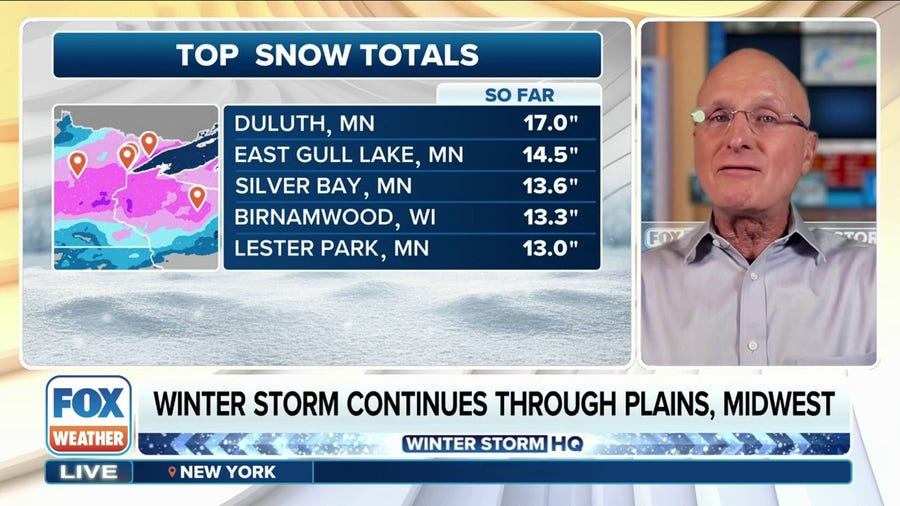 Deadly spring storm begins to wind down after dumping more than a foot of snow across Upper Midwest