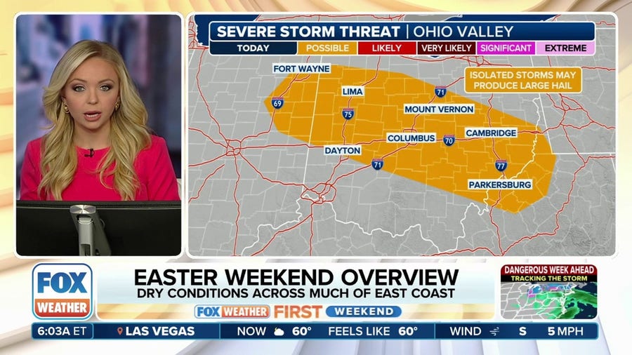 Severe storms, heavy rain and heat highlight Easter weekend