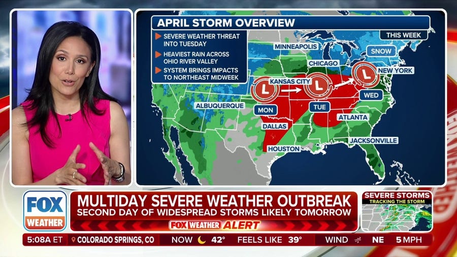 Widespread multiday severe weather outbreak kicks off April in central, eastern US