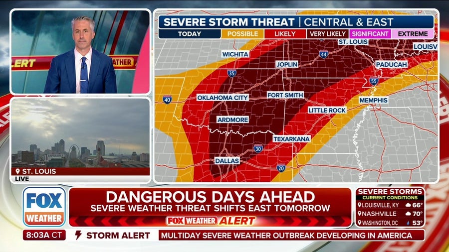 Tornadoes, destructive hail, damaging winds expected as severe storms erupt Monday
