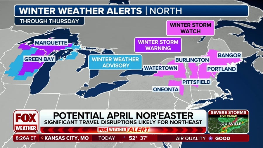 Potential nor'easter to dump feet of snow across northern New England