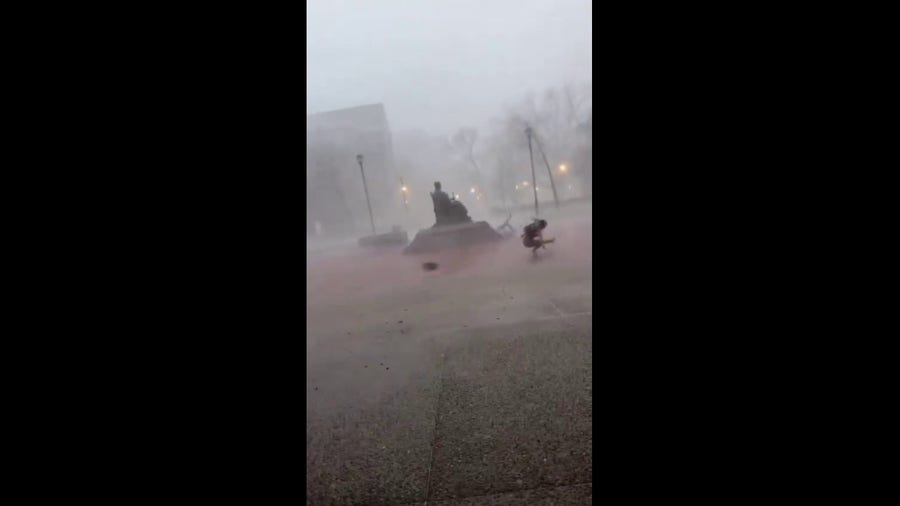 See: University of Kentucky student knocked down by strong winds