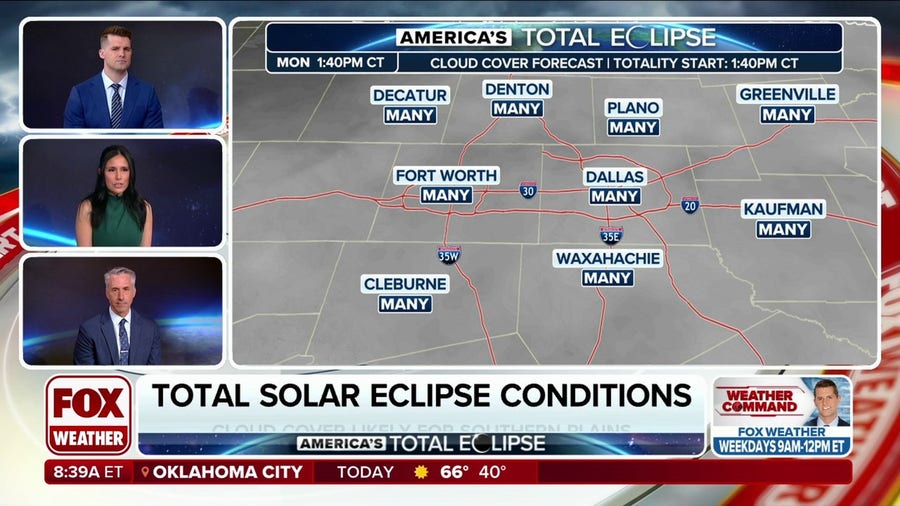 Thunderstorms possible for Dallas-Fort Worth on April 8th total solar eclipse day