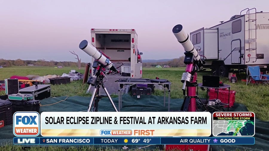Arkansas farm hosts solar eclipse zipline and festival
