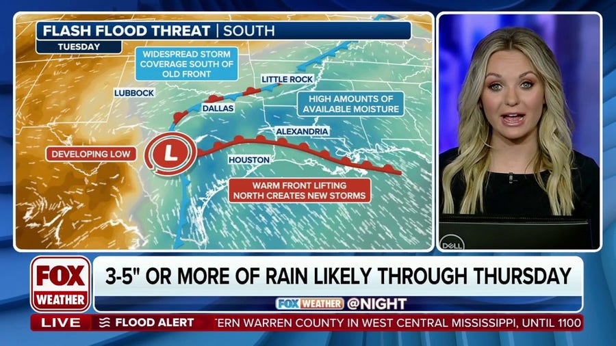 Tracking a dangerous storm across the Gulf states