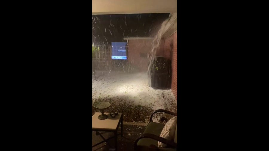 Watch: Hail falls in Madison, Mississippi