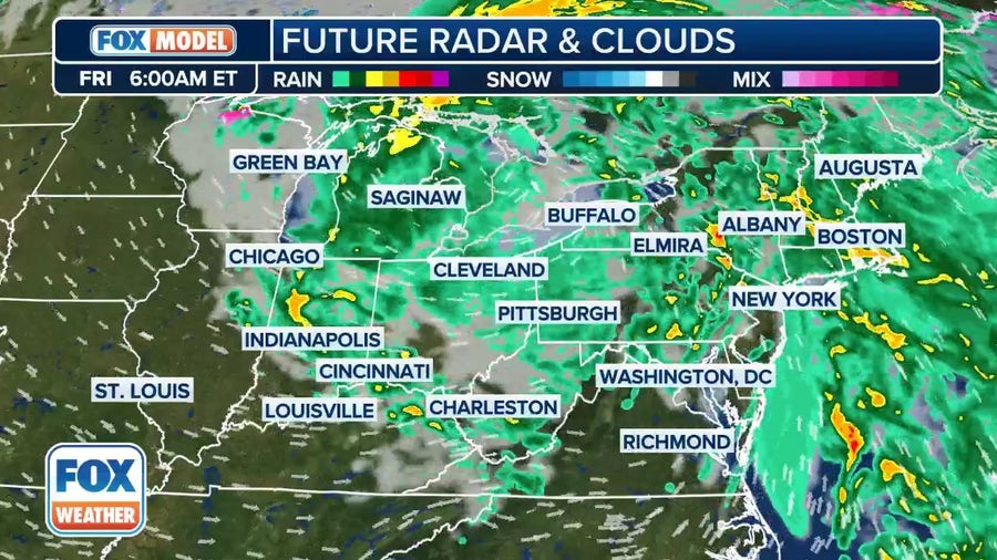 Watch: Exclusive FOX Model Futuretrack shows powerful storm dumping heavy rain across Northeast