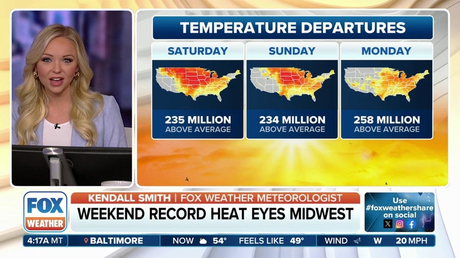Weekend record heat eyes Midwest