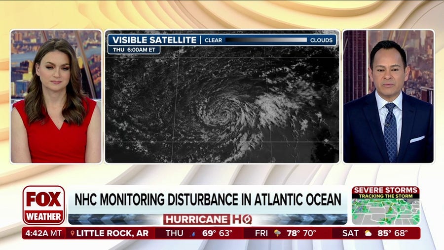 Atlantic tropical disturbance monitored by National Hurricane Center