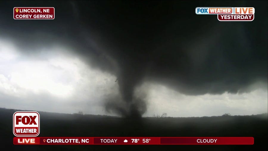 Intense tornado captured on storm chaser video tearing across Nebraska