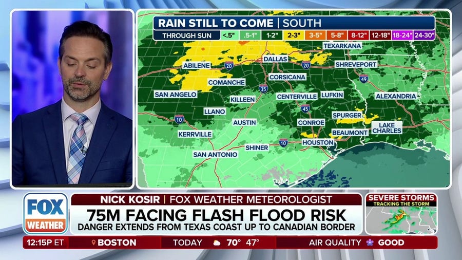 Flooding continues in Texas as torrential rain pounds Lone Star State