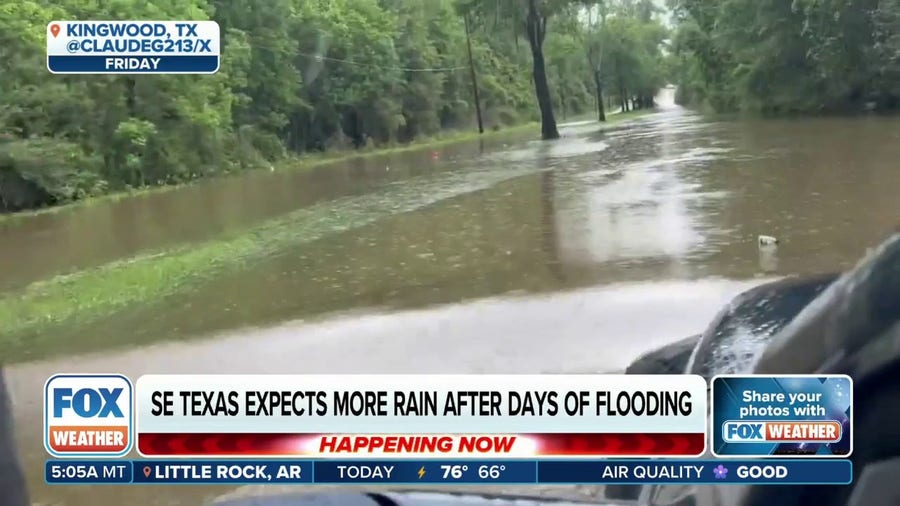 Flash flood threat continues in Texas on Sunday