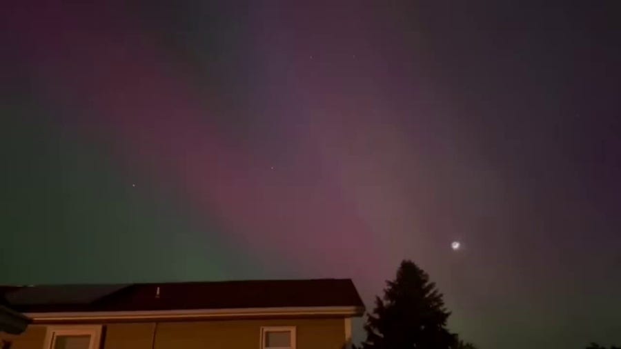 Northern Lights seen from Ohio