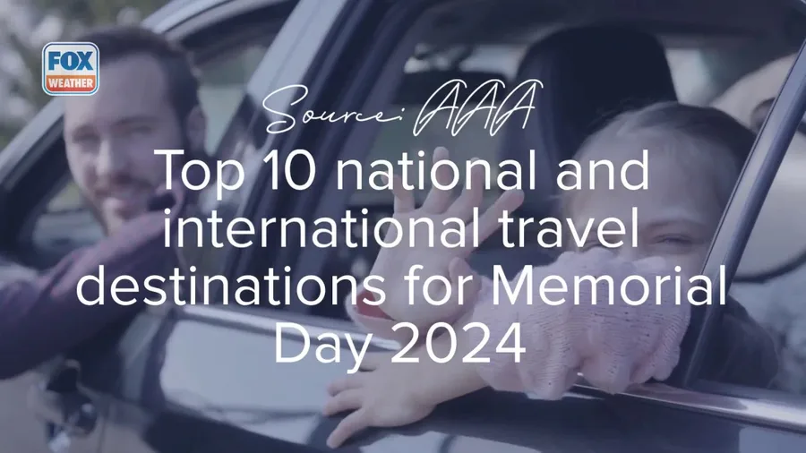Where are the top 10 travel destinations in the US and across the globe for Memorial Day