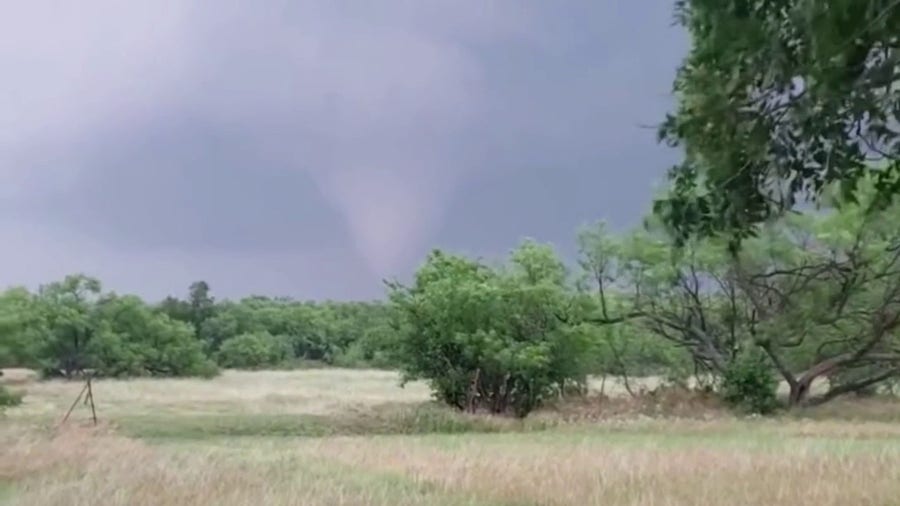 Tornado spotted outside of Windthorst, Texas on Saturday