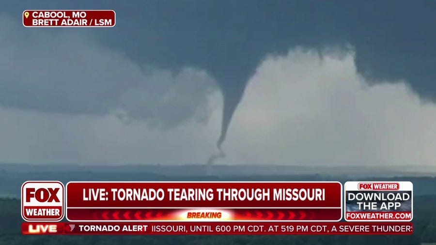 Tornado spotted spinning along ground in Missouri
