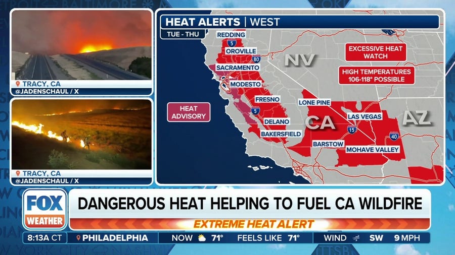 Extreme heat fueling Corral wildfire in California