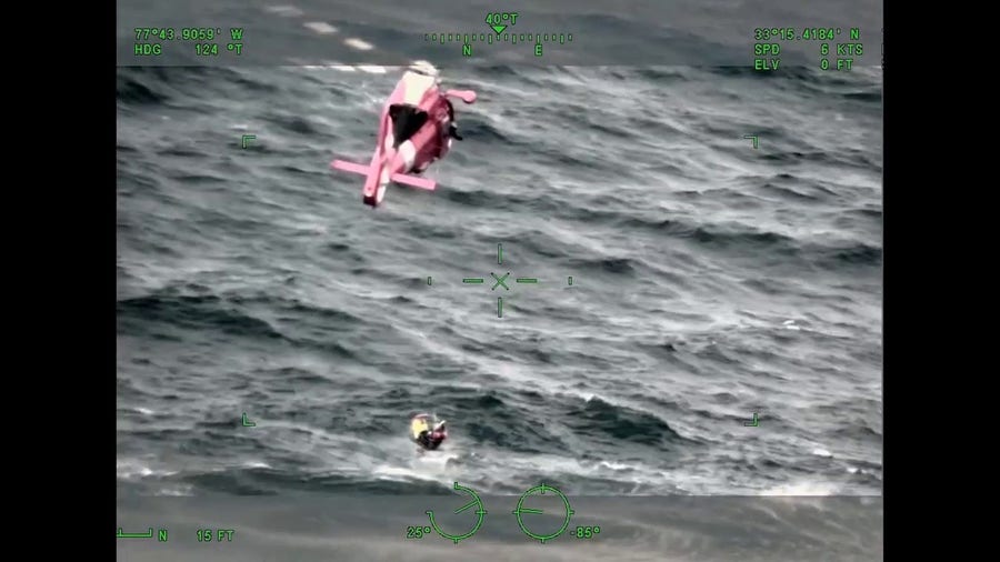 Watch: Video shows Coast Guard rescuing missing diver 75 miles off US coast