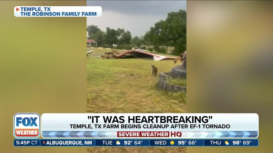 Tornado survivor forced to close farm but opens property to utility crews helping neighbors