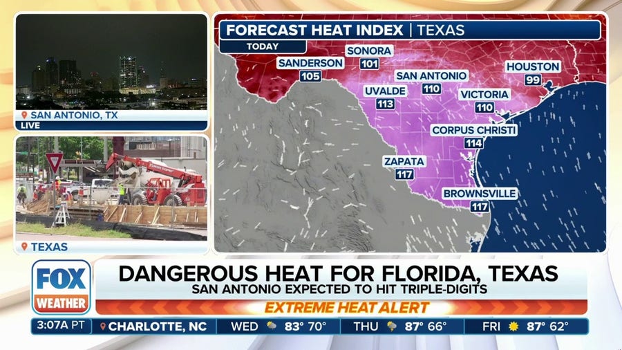 Dangerous triple-digit heat expands into Texas