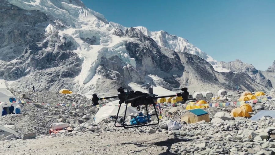 Watch: First drone delivery to Mount Everest
