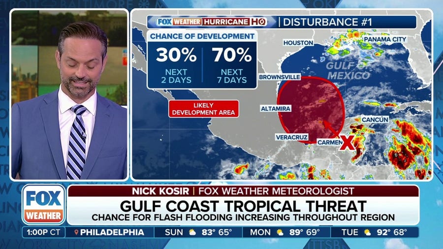 Disturbance in Gulf of Mexico has high chance of developing