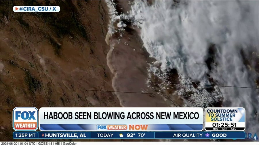 Satellite catches a haboob as it tears across New Mexico