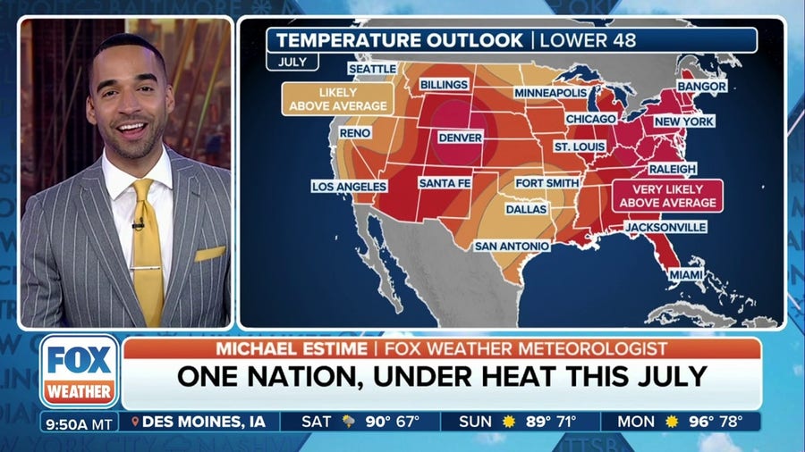 US July temperature outlook