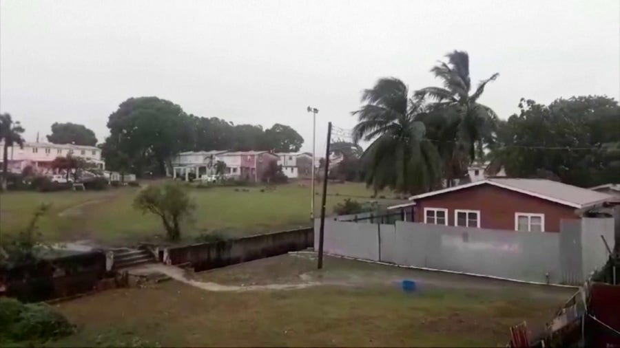 Watch: Strong winds from Hurricane Beryl lash Barbados