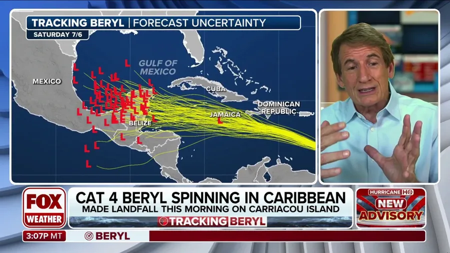 Hurricane Beryl still a dangerous Category 4 after landfall