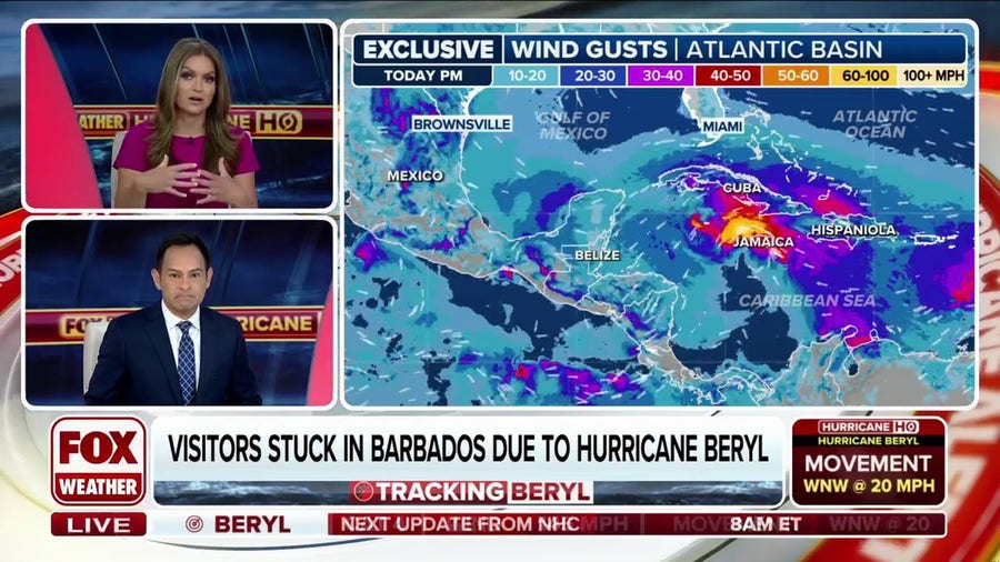 Hurricane Beryl sets sights on Jamaica Wednesday as a powerful Category 4 storm