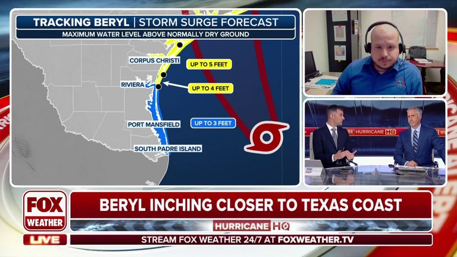 Elevated tornado threat as Beryl's outer rain bands move over Texas