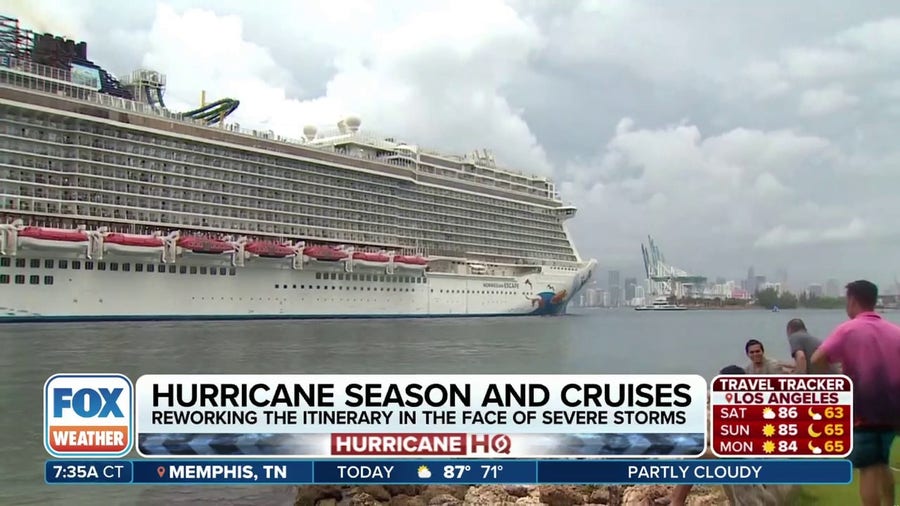 How do cruise lines aim to prevent storm encounters during hurricane season?