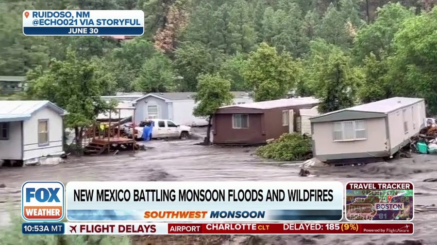 New Mexico battling monsoon floods and wildfires