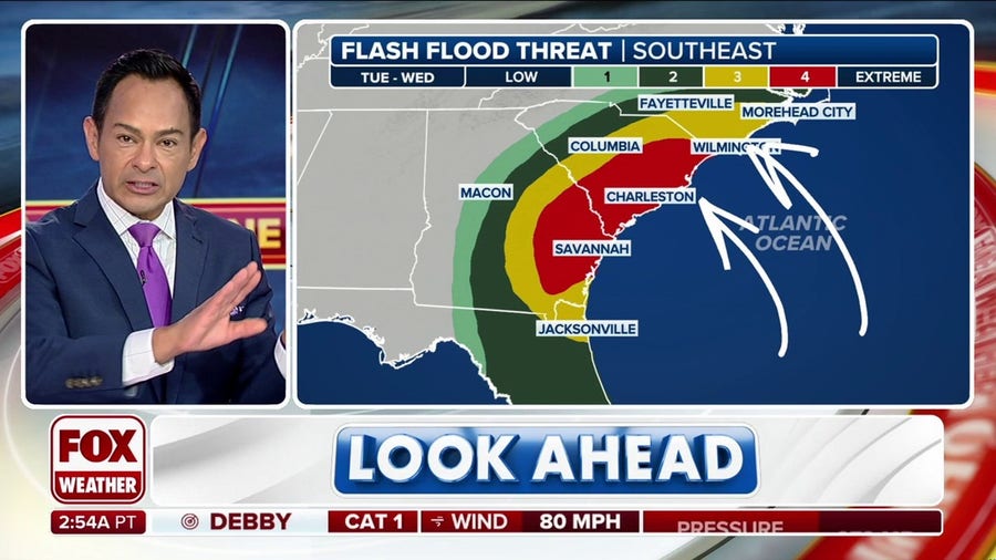 FOX Weather commuter forecast: Rain from Debby already impacting I-95