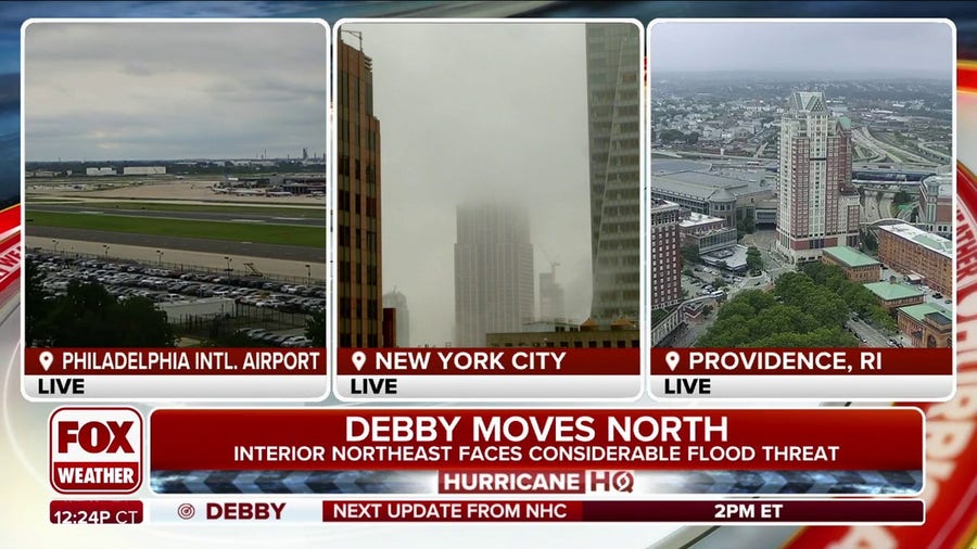 Northeast to feel Debby's wrath at end of the workweek